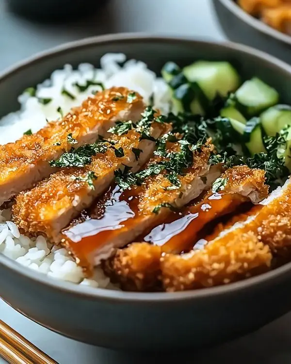 Crispy Japanese Katsu Bowls 2 Japanese Katsu Bowls recipe