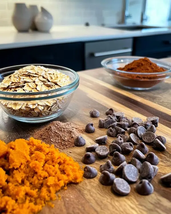 Healthy Pumpkin Chocolate Chip Energy Bites 2 Main Ingredients for Pumpkin Chocolate Chip Energy Bites