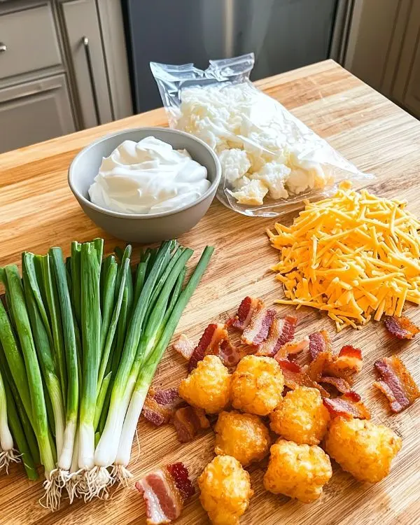 Tater Tot Appetizer Cups Recipe 3 Main Ingredients for Tater Tot Appetizer Cups