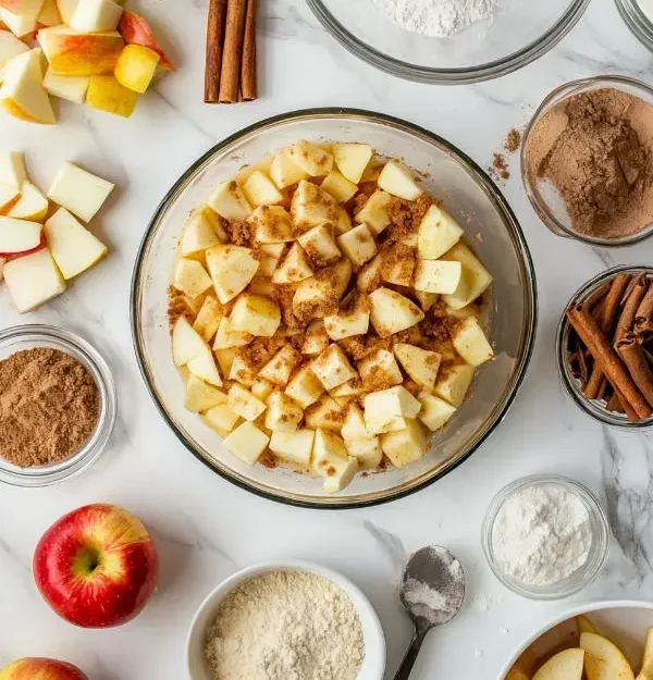 Main ingredients for Apple Cheesecake Crumble
