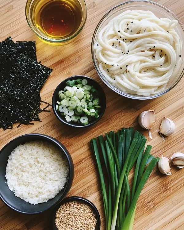 Creamy Miso Udon 2 Main ingredients for Miso Udon