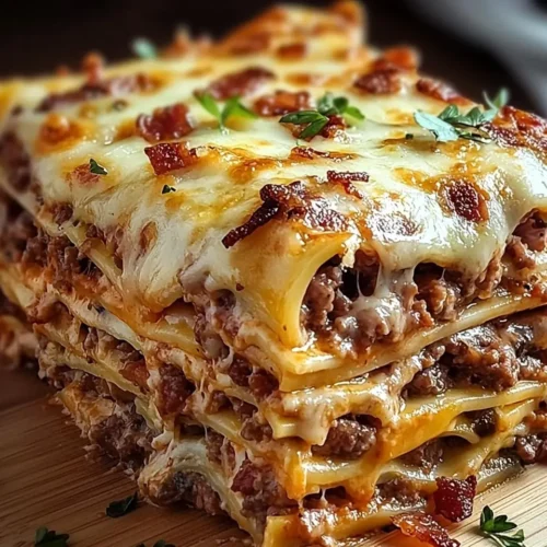 Parmesan Garlic Bacon Cheeseburger Lasagna 5 Parmesan Garlic Bacon Cheeseburger Lasagna