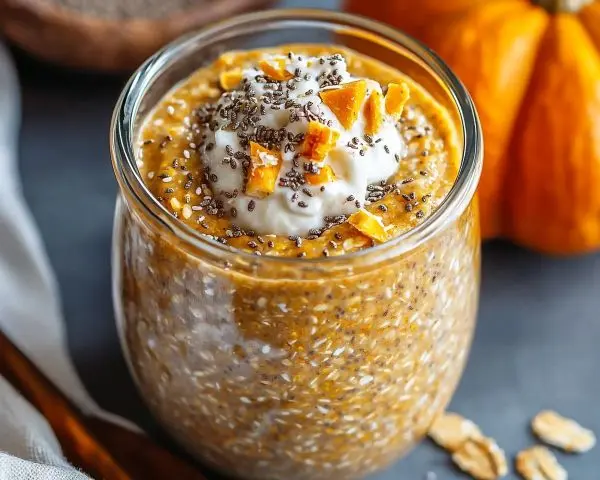 Pumpkin Pie Overnight Oats with Chia Seeds 8 Pumpkin Pie Overnight Oats with Chia Seeds recipe