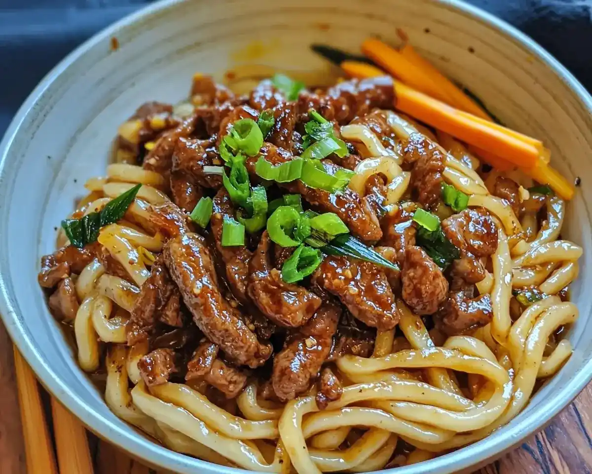 Quick Beef Black Pepper Udon