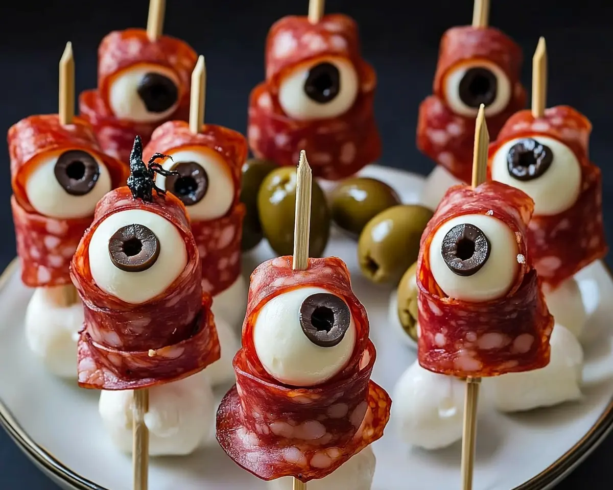 Salami Mozzarella Eyeballs Recipe