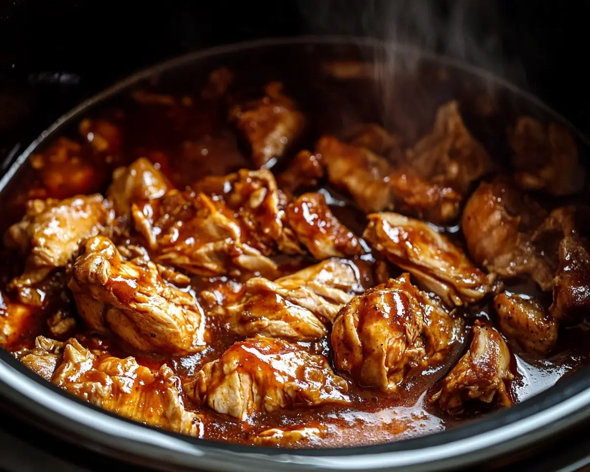 Slow Cooker Honey Garlic Chicken Thighs