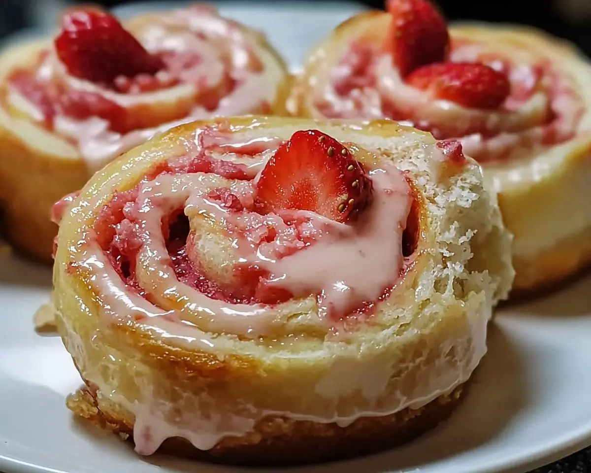 Strawberry Cheesecake Cinnabon Rolls