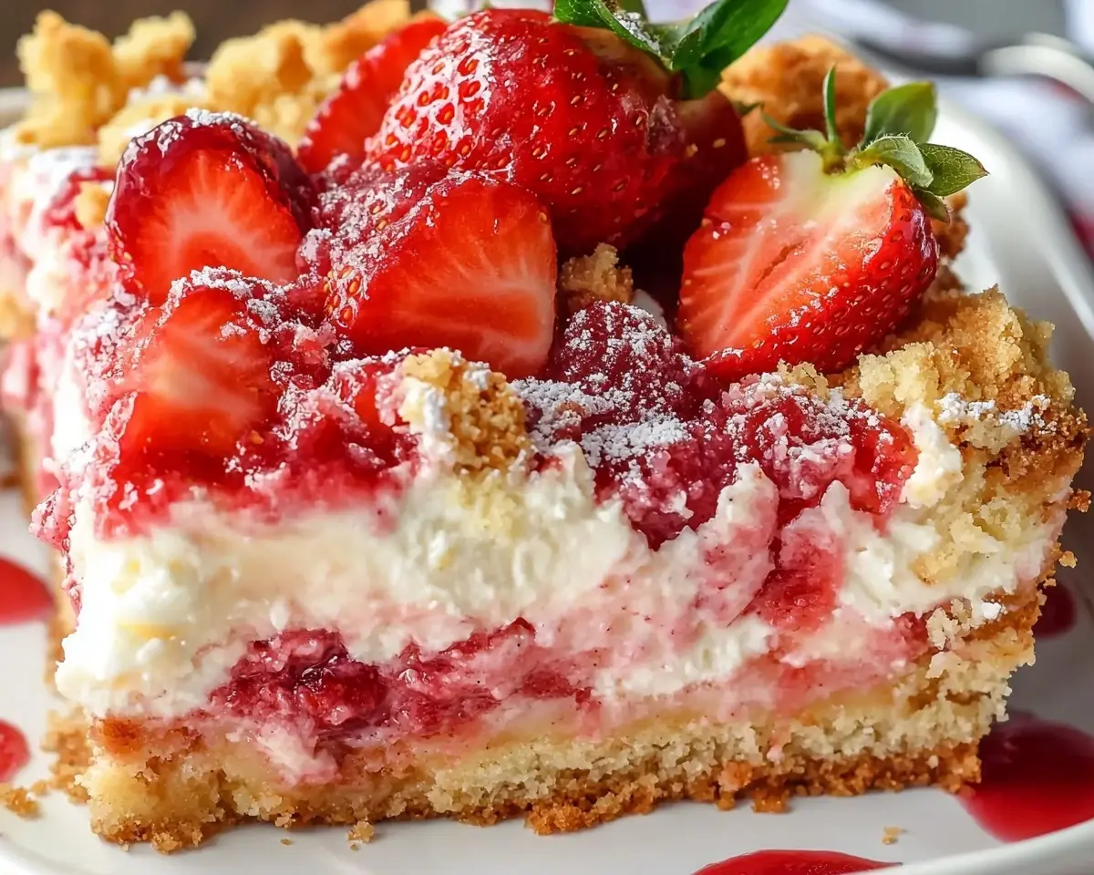 Strawberry Cheesecake Dump Cake