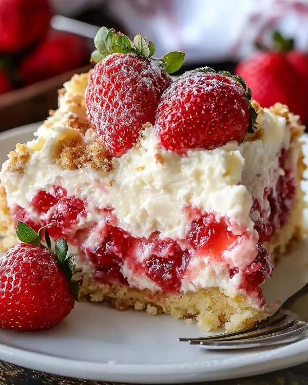Strawberry Cheesecake Dump Cake 2 Strawberry Dump Cake