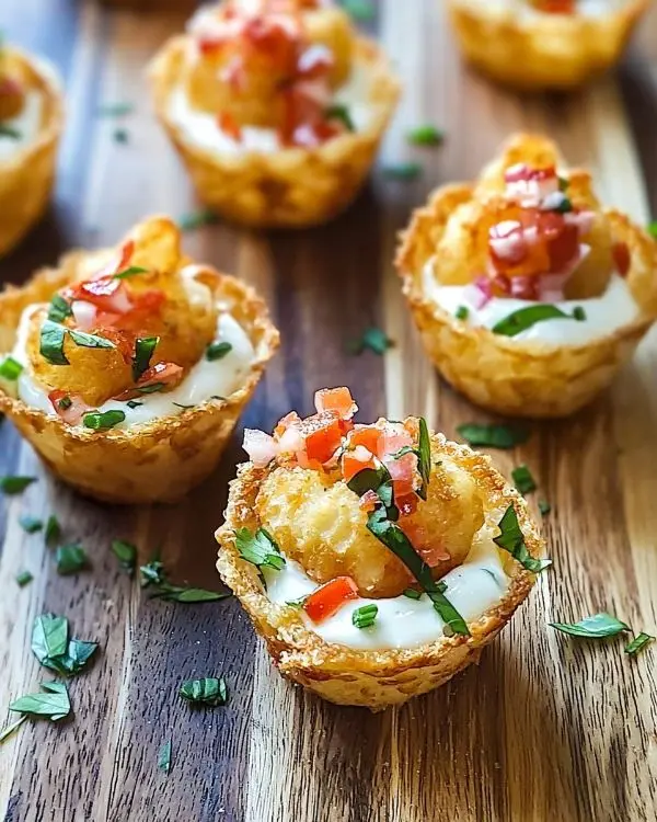 Tater Tot Appetizer Cups Recipe 2 Tater Tot Appetizer Cups recipe