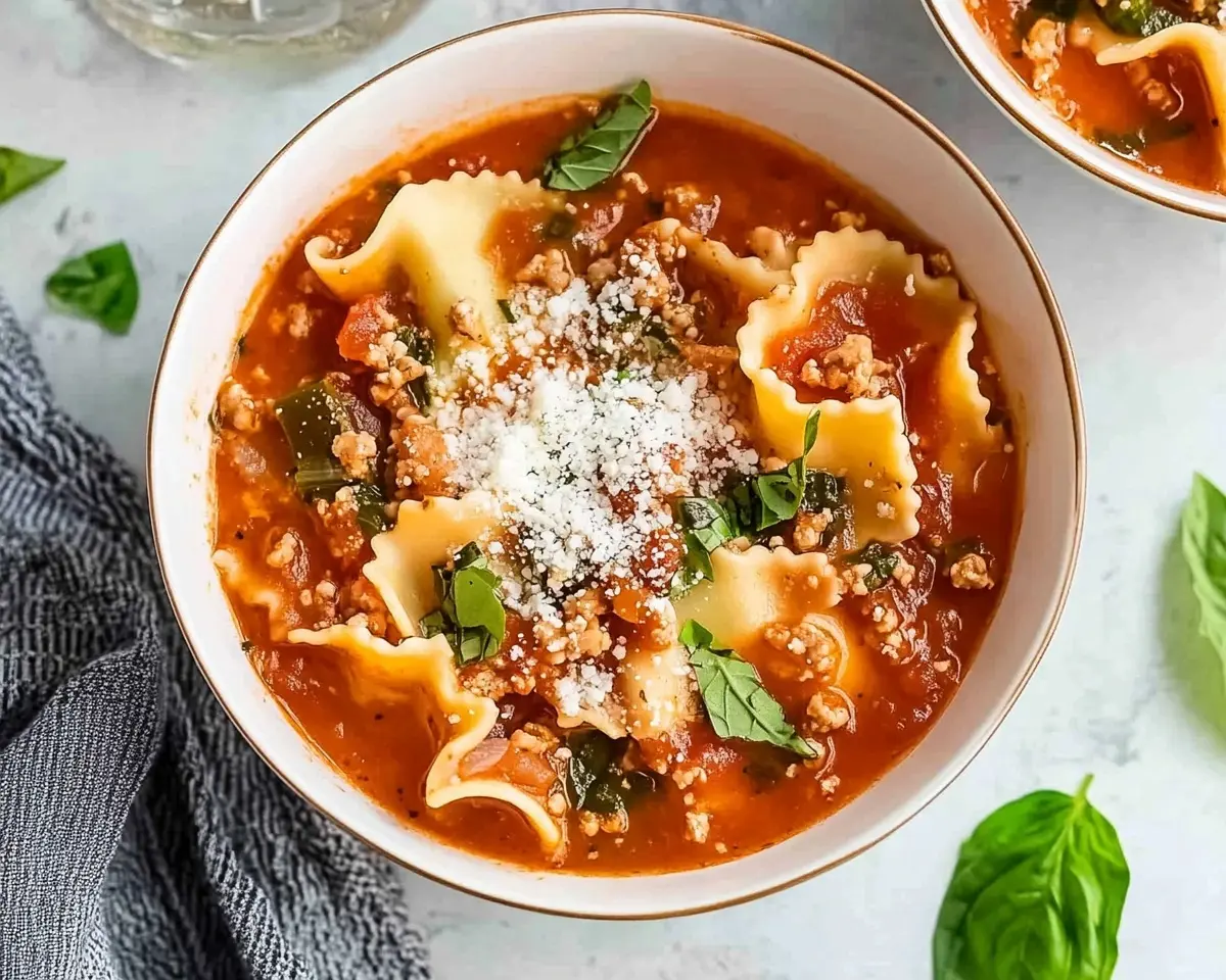 TikTok Lasagna Soup