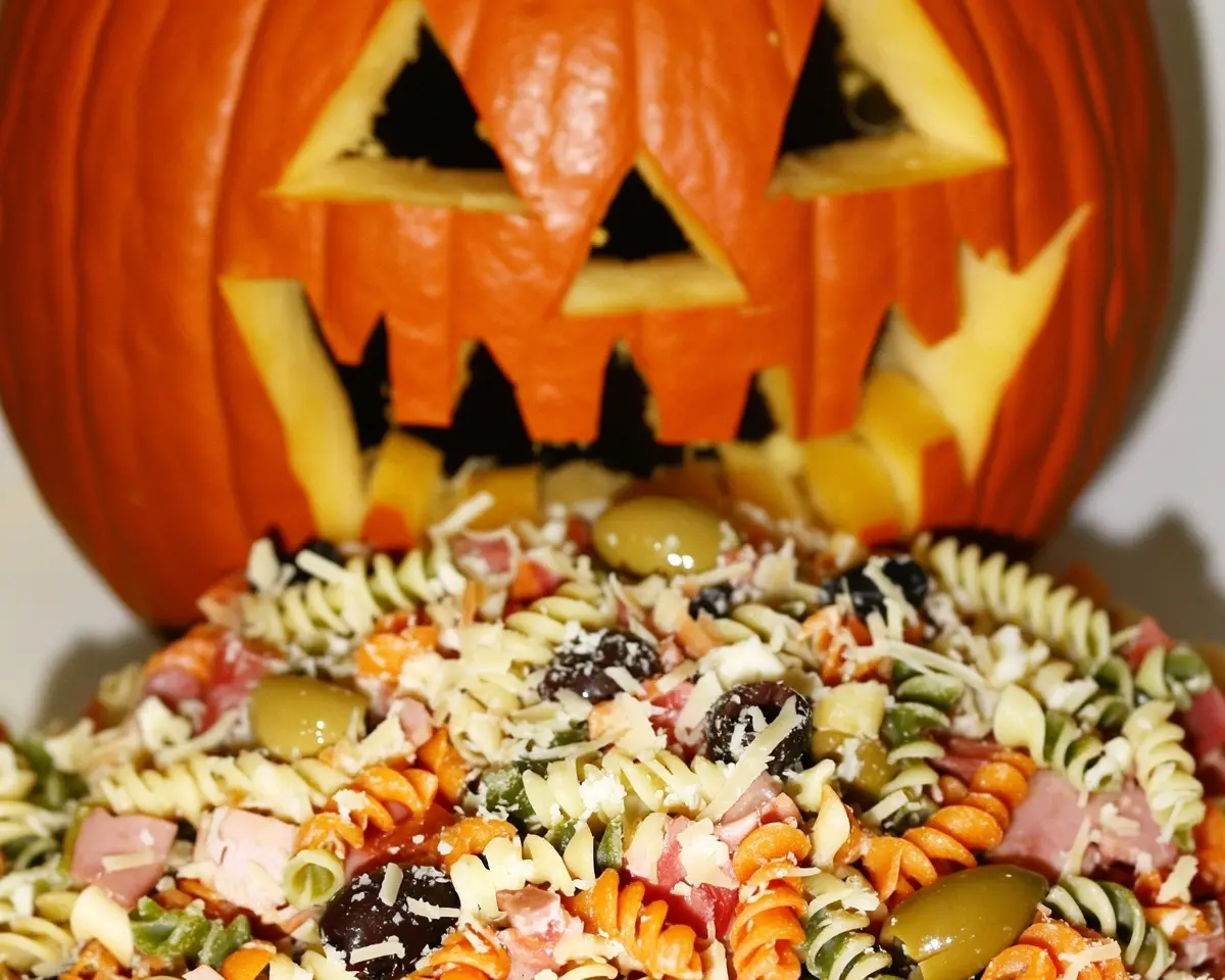 UpChuckin' Pumpkin Loaded Pasta Salad 1 UpChuckin' Pumpkin Loaded Pasta Salad