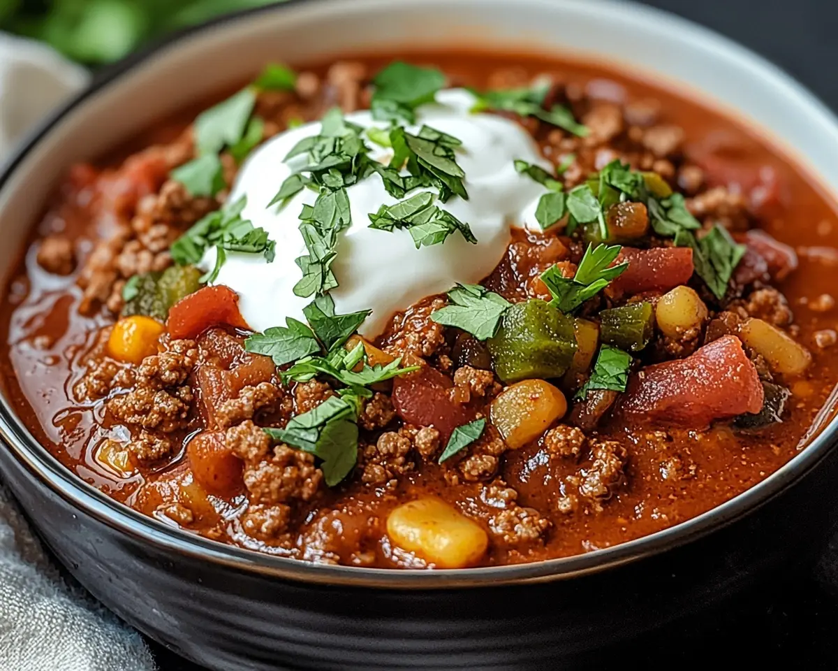 ground beef stovetop chili
