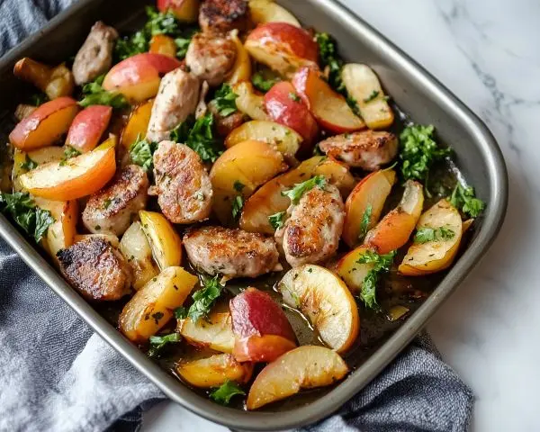 Chicken Apple Sausage Sheet Pan Dinner 4 healthy one pan meal prep