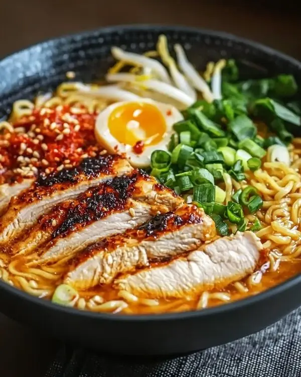 Fiery Chicken Ramen 3 Asian Rice And Chicken