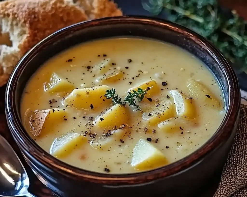 Cheddar Garlic Herb Potato Soup