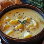Cheddar Garlic Herb Potato Soup