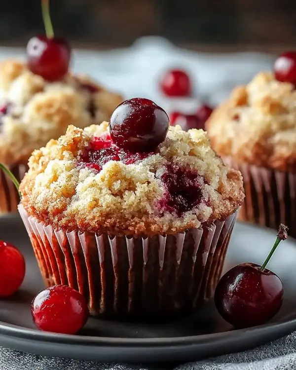 Cherry Cobbler Muffins Recipe