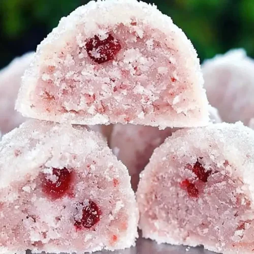 Cherry Snowball Cookies 5 Cherry Snowball Cookies