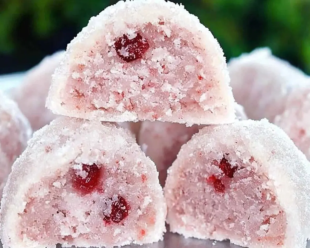 Cherry Snowball Cookies