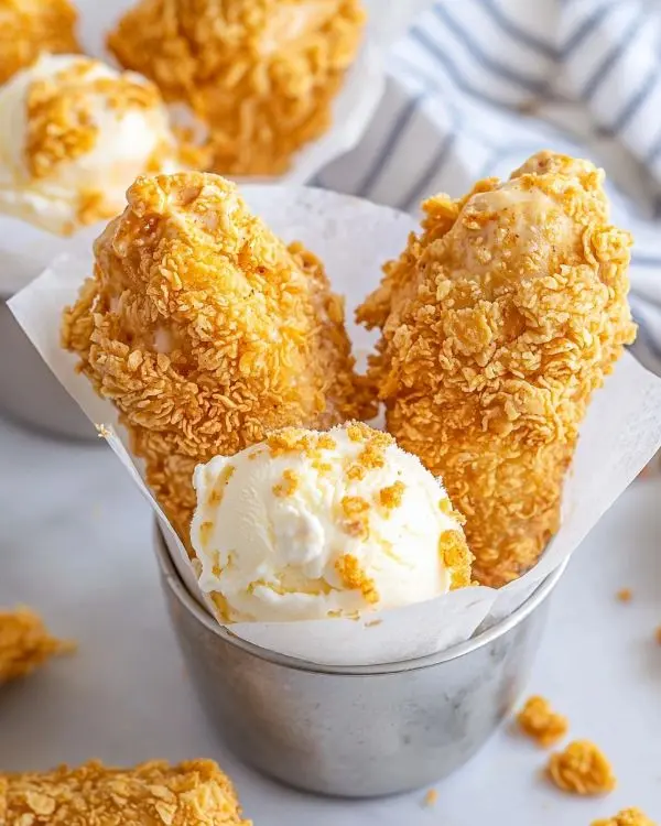Homemade Fried Chicken Ice Cream 2 Chicken Ice Cream