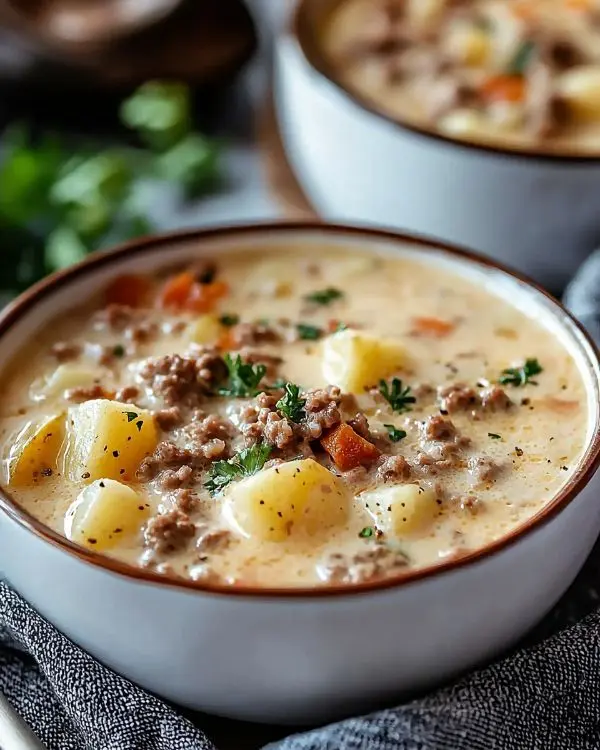 Creamy Hamburger Potato Soup 3 Creamy Hamburger Potato Soup Recipe