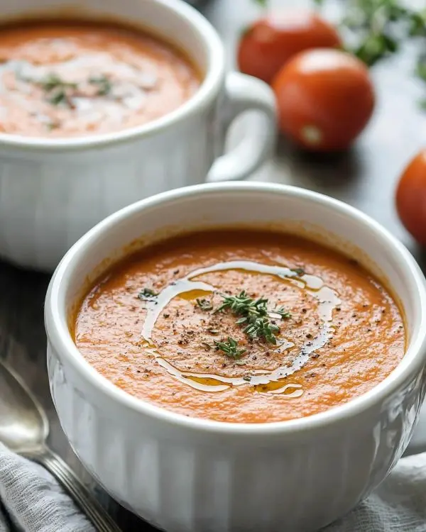 Creamy Roasted Garlic Tomato Soup 4 Creamy Roasted Garlic Tomato Soup Recipe