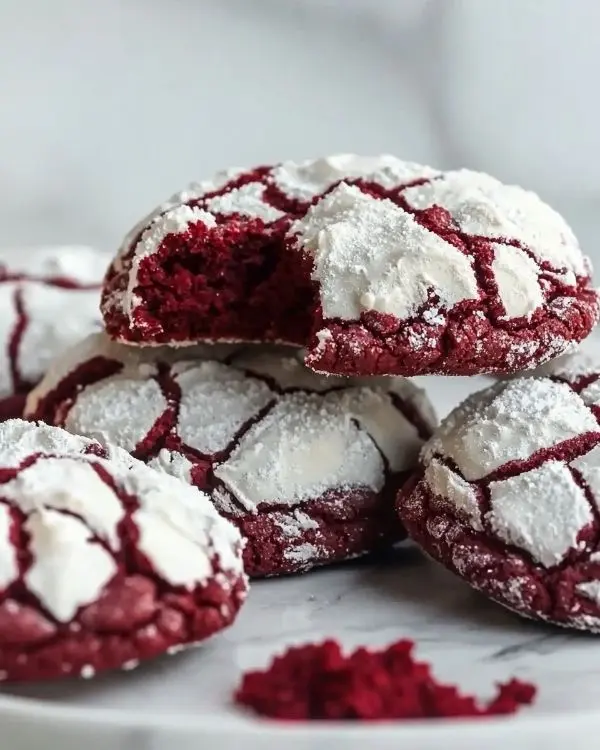 Red Velvet Crinkle Cookies 3 Crinkle Cookies Christmas