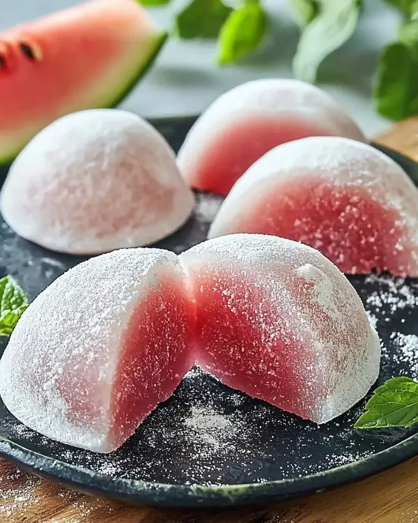 Soft Watermelon Mochi Treats 3 Desserts Japonais