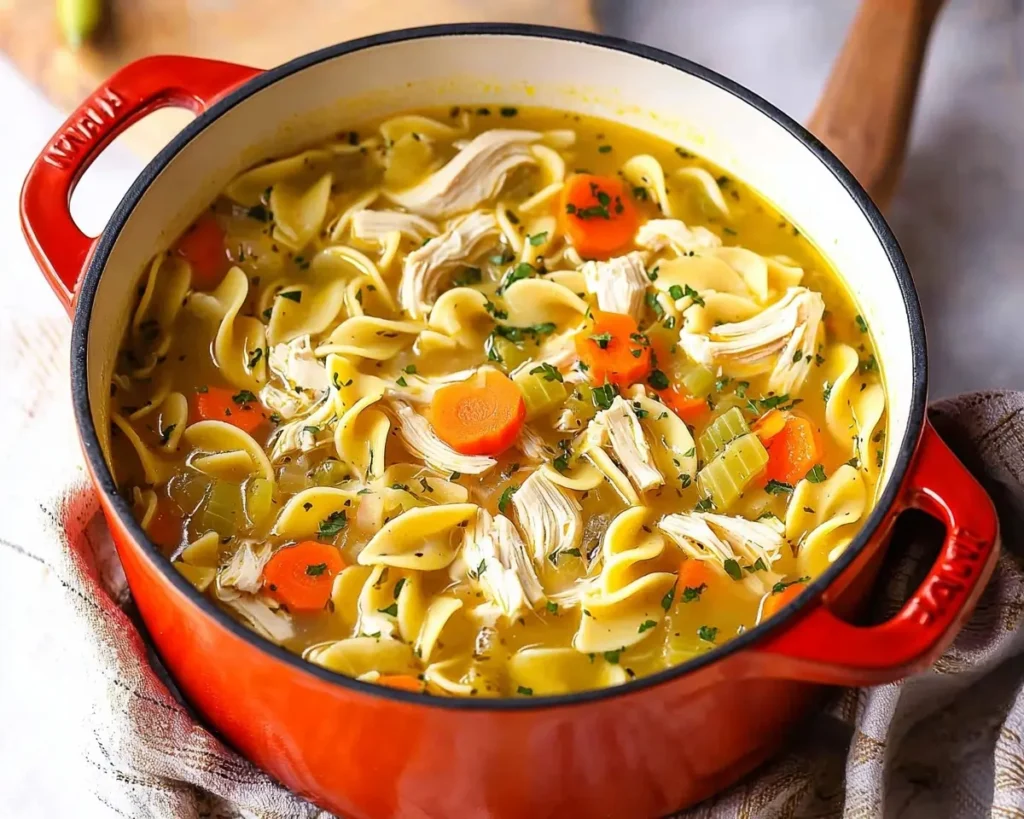 Dutch Oven Chicken Noodle Soup