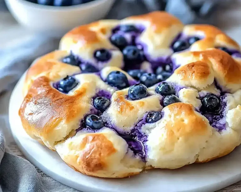 Fluffy Cottage Cheese Blueberry Cloud Bread