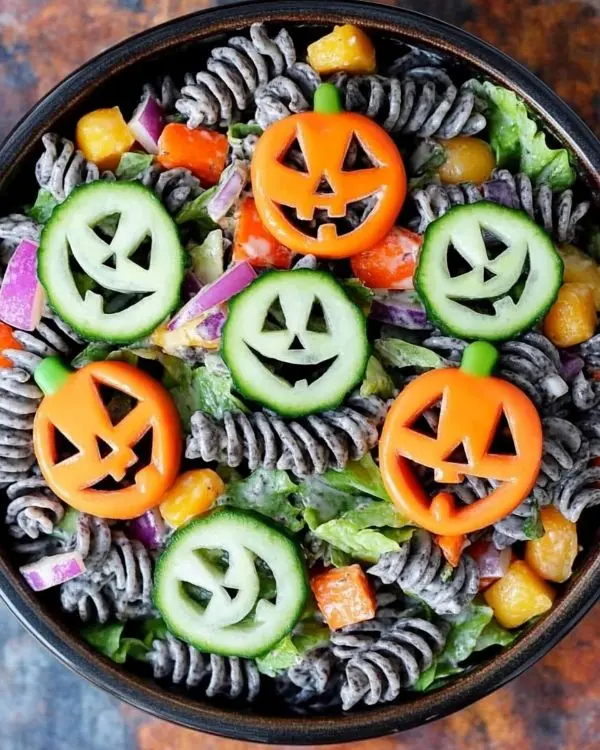 Healthy Halloween Pasta Salad 3 Halloween Pasta Salad Recipe