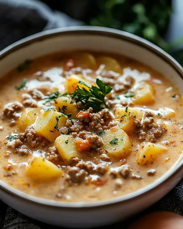 Creamy Hamburger Potato Soup 4 Hamburger Potato Soup