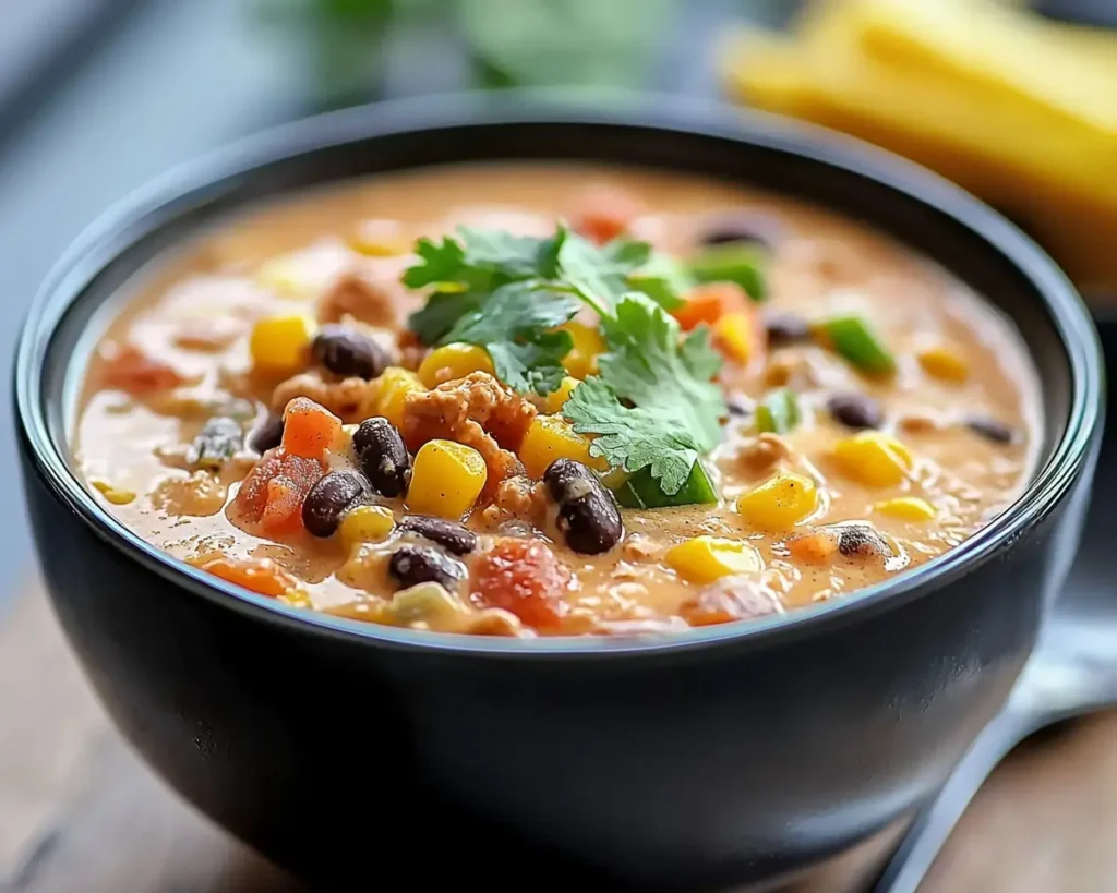 High Protein Creamy Taco Soup