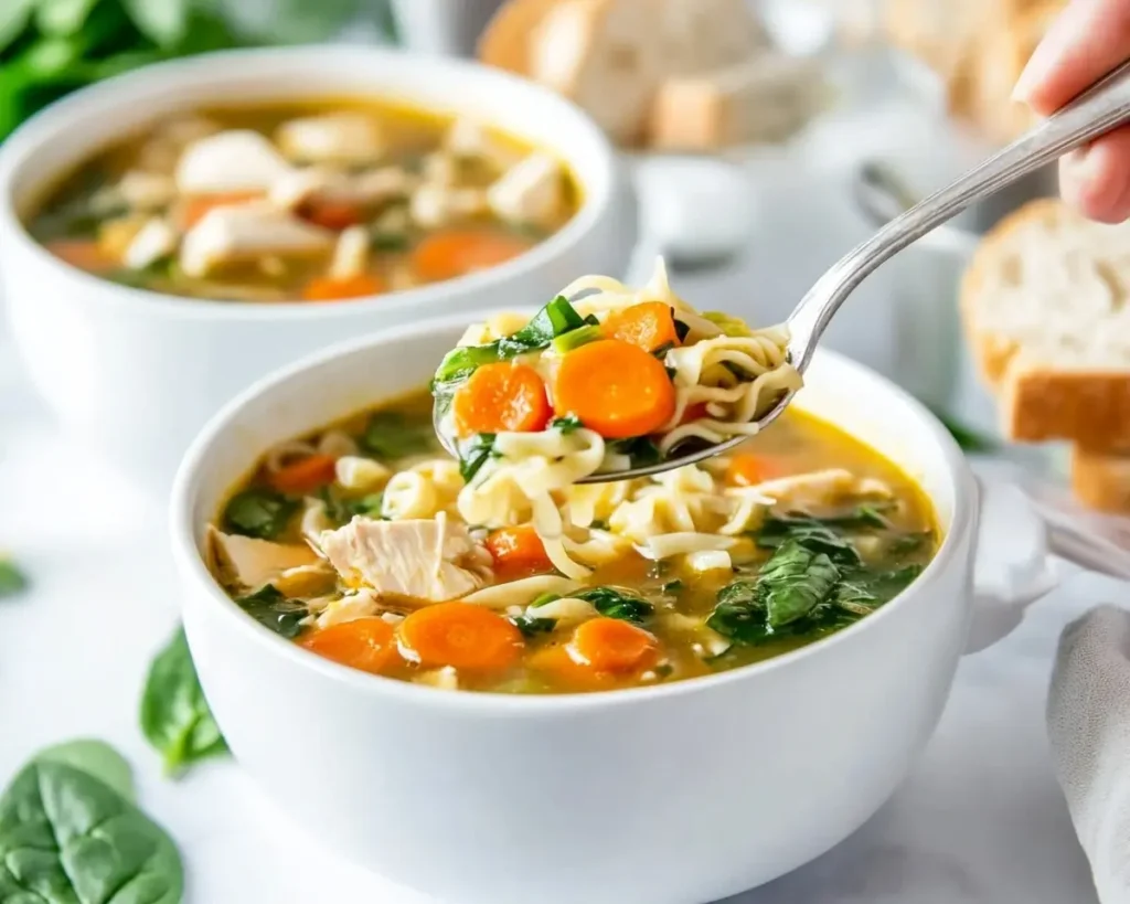 Homestyle Chicken Noodle Soup with Egg Noodles