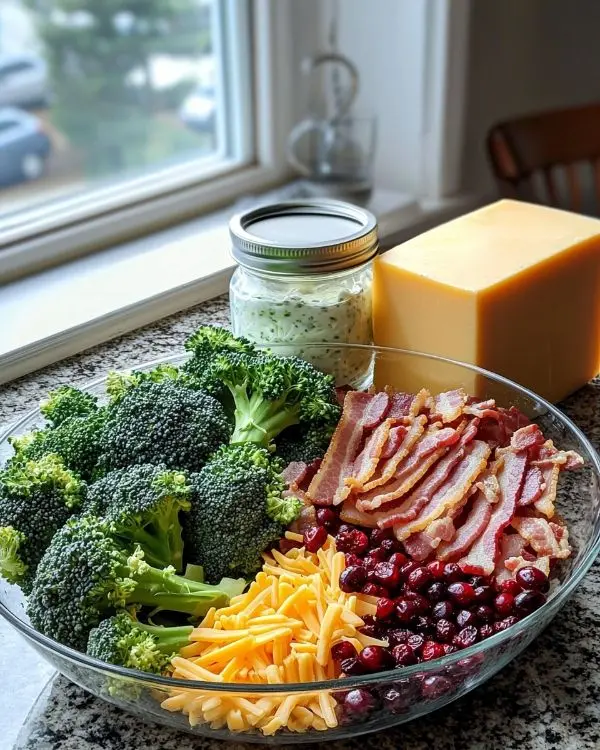 Easy Broccoli Bacon Salad 2 Ingredients for Broccoli Bacon Salad Recipe