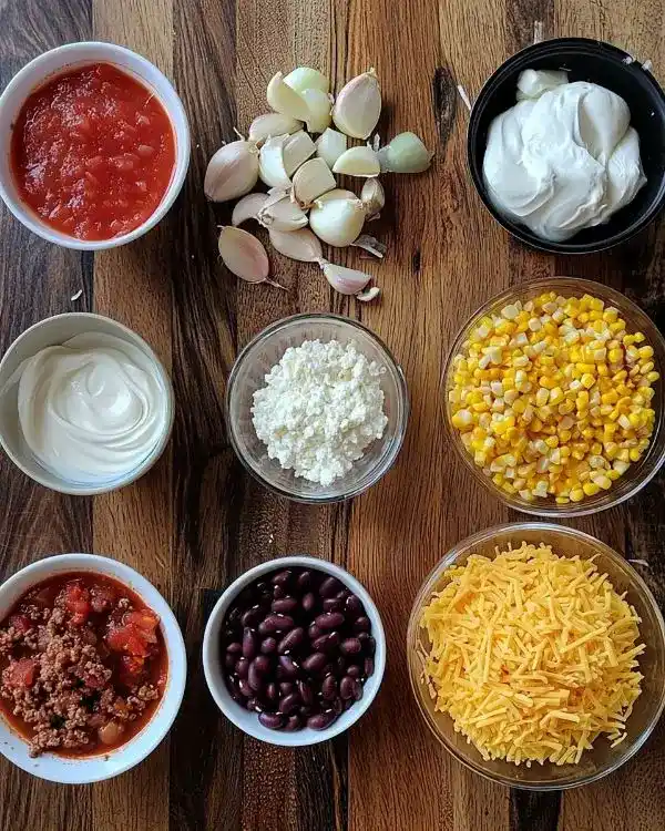 Creamy Cheesy Ground Beef Taco Soup Recipe 2 Ingredients for Creamy Cheesy Ground Beef Taco Soup Recipe