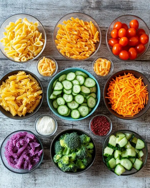 Healthy Halloween Pasta Salad 2 Ingredients for Halloween dishes ideas