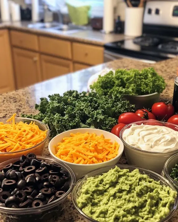 Halloween Taco Dip 2 Ingredients for Halloween taco dip