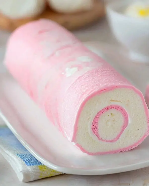 Japanese Cotton Candy Swiss Cake Roll 4 Japanese Cotton Candy Swiss Cake Roll Recipe