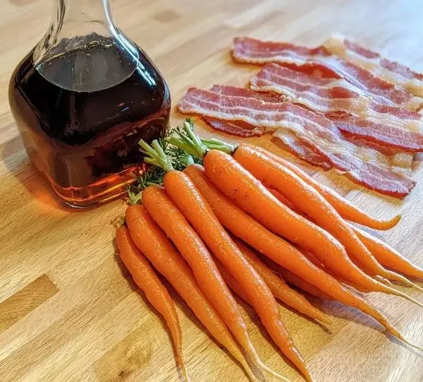 Maple Bacon Carrots 2 Main Ingredients for Maple Bacon Carrots