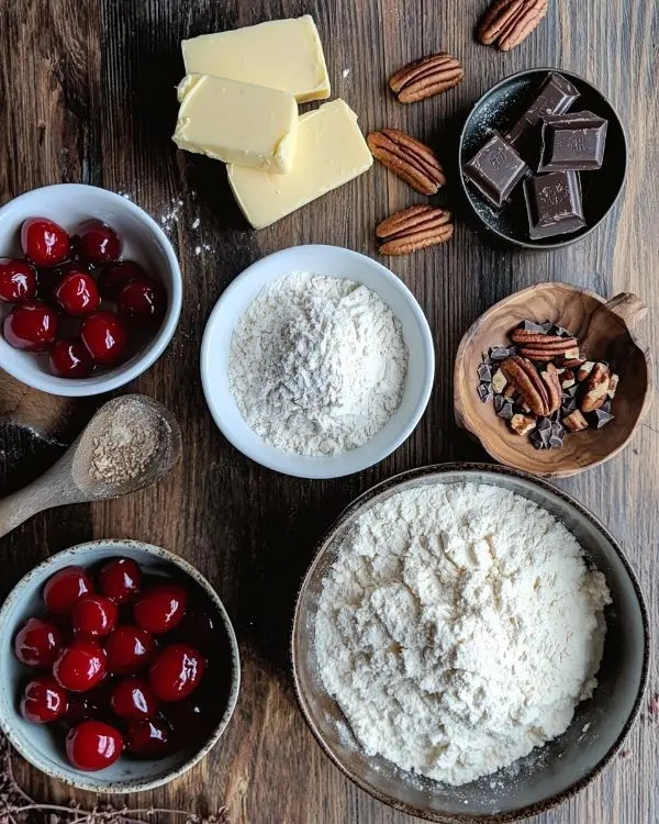 Cherry Snowball Cookies 2 Main ingredients for Cherry Snowball Cookies