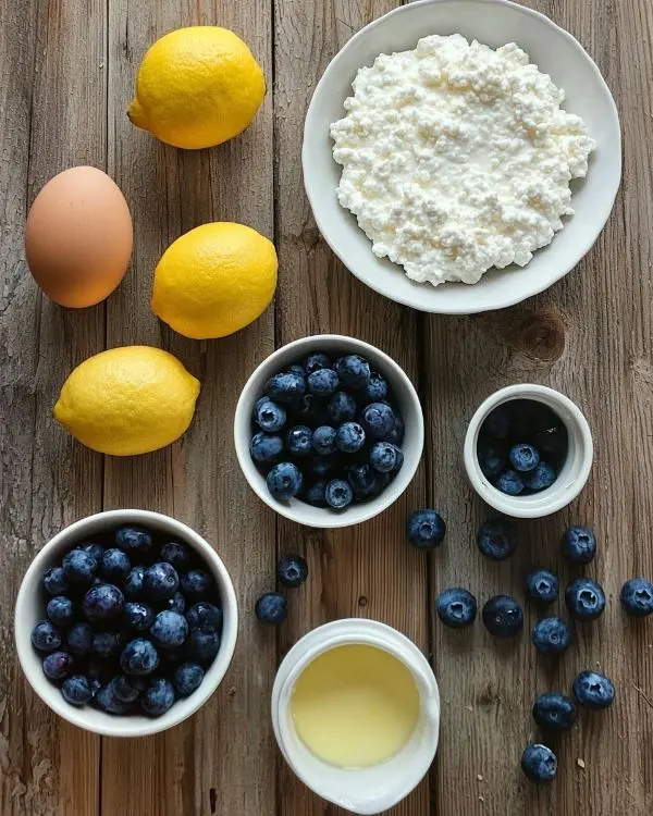 Fluffy Cottage Cheese Blueberry Cloud Bread 2 Main ingredients for Fluffy Cottage Cheese Blueberry Cloud Bread