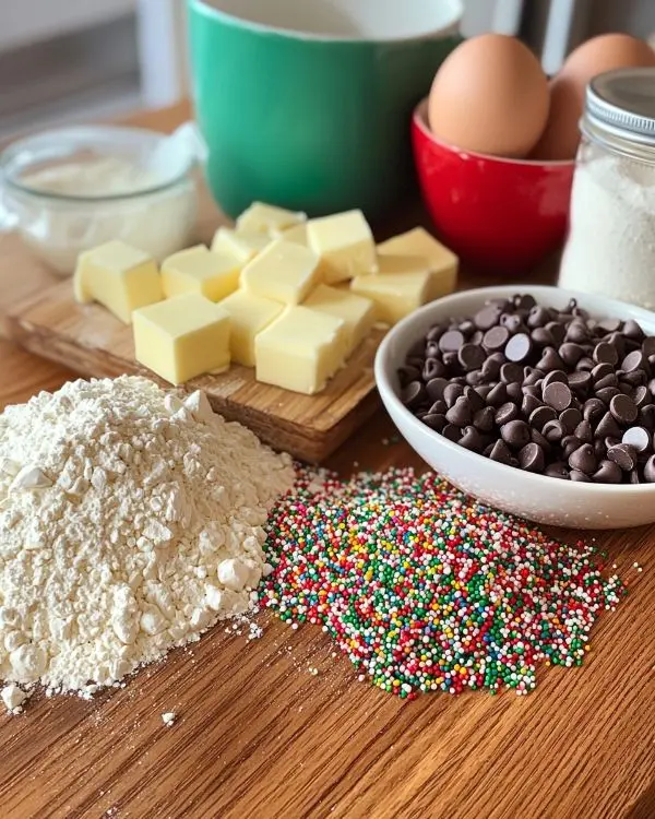 Funfetti Christmas Cookies 2 Main ingredients for Funfetti Christmas Cookies