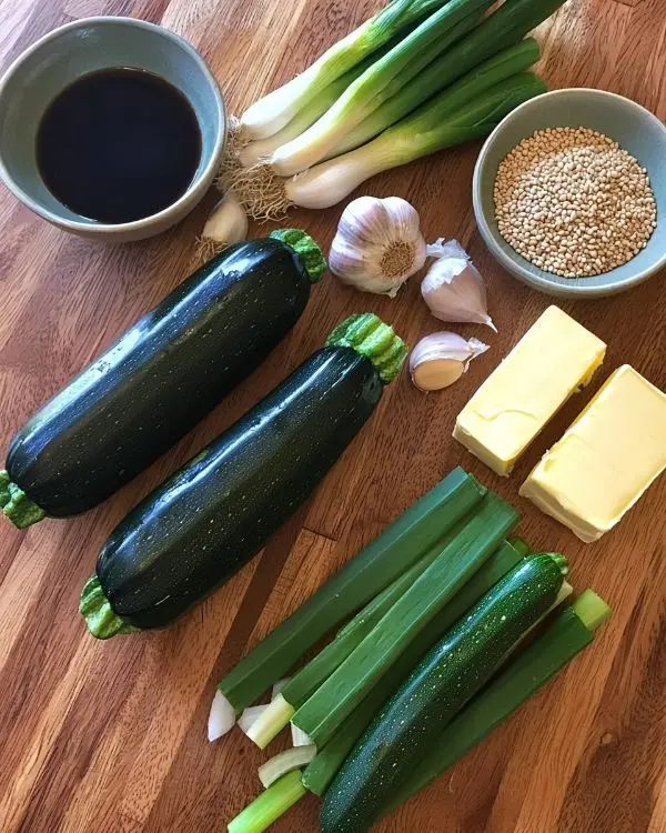 Hibachi Zucchini 2 Main ingredients for Hibachi Zucchini Recipe
