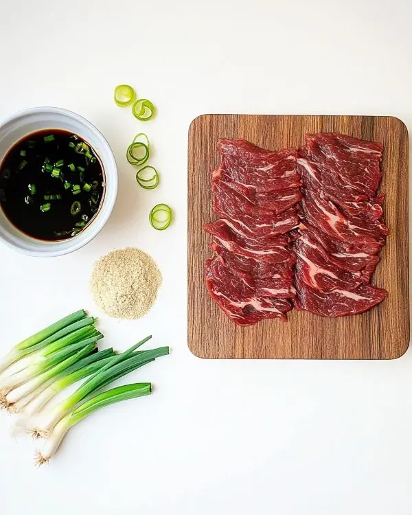 Japanese Beef Bowl Gyudon 2 Main ingredients for Japanese Beef Bowl Gyudon