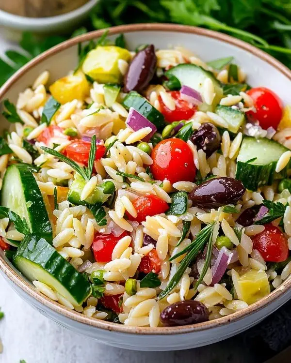 Mediterranean Orzo Pasta Salad 3 Mediterranean Orzo Pasta