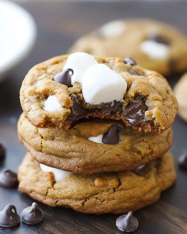 Pumpkin Chocolate Chip Marshmallow Cookies 3 Pumpkin Chocolate Chip cookies