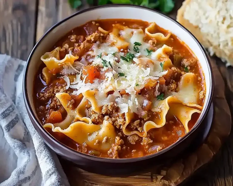 Quick Lasagna Soup No Ricotta