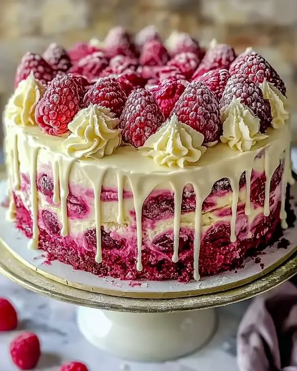 White Chocolate Raspberry Dream Cake 3 Raspberry Dream Cake